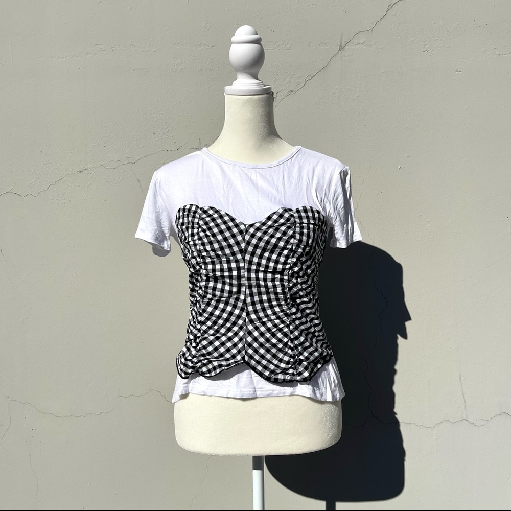 Adorable Gingham Top with Adjustable Back Tie